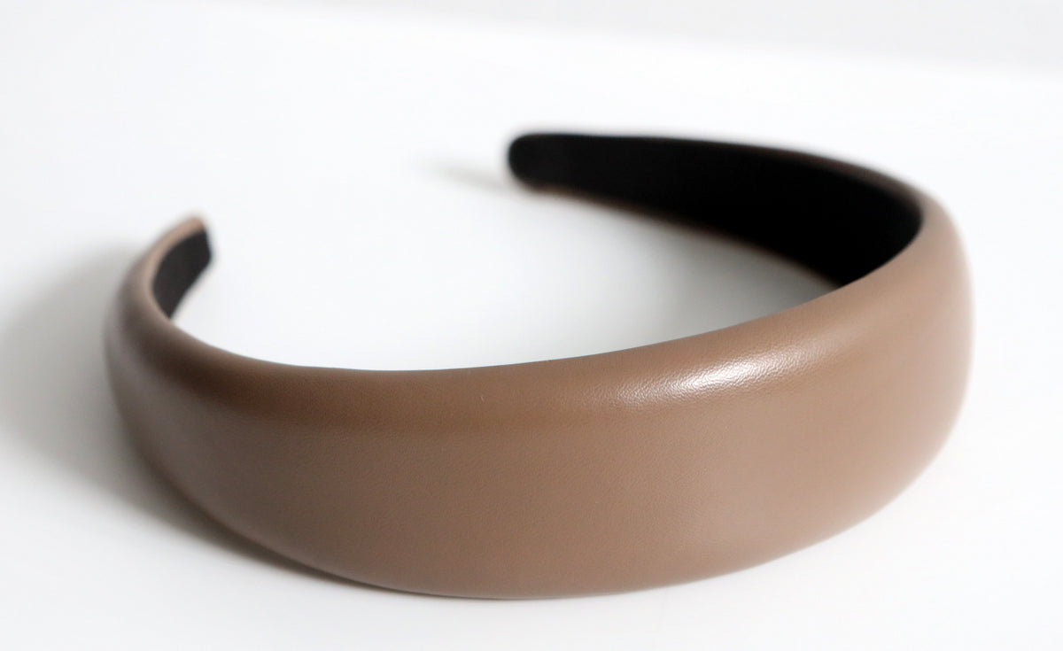 BROWN LEATHER HAIRBAND